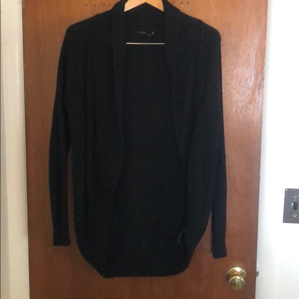 Draped knit cardigan